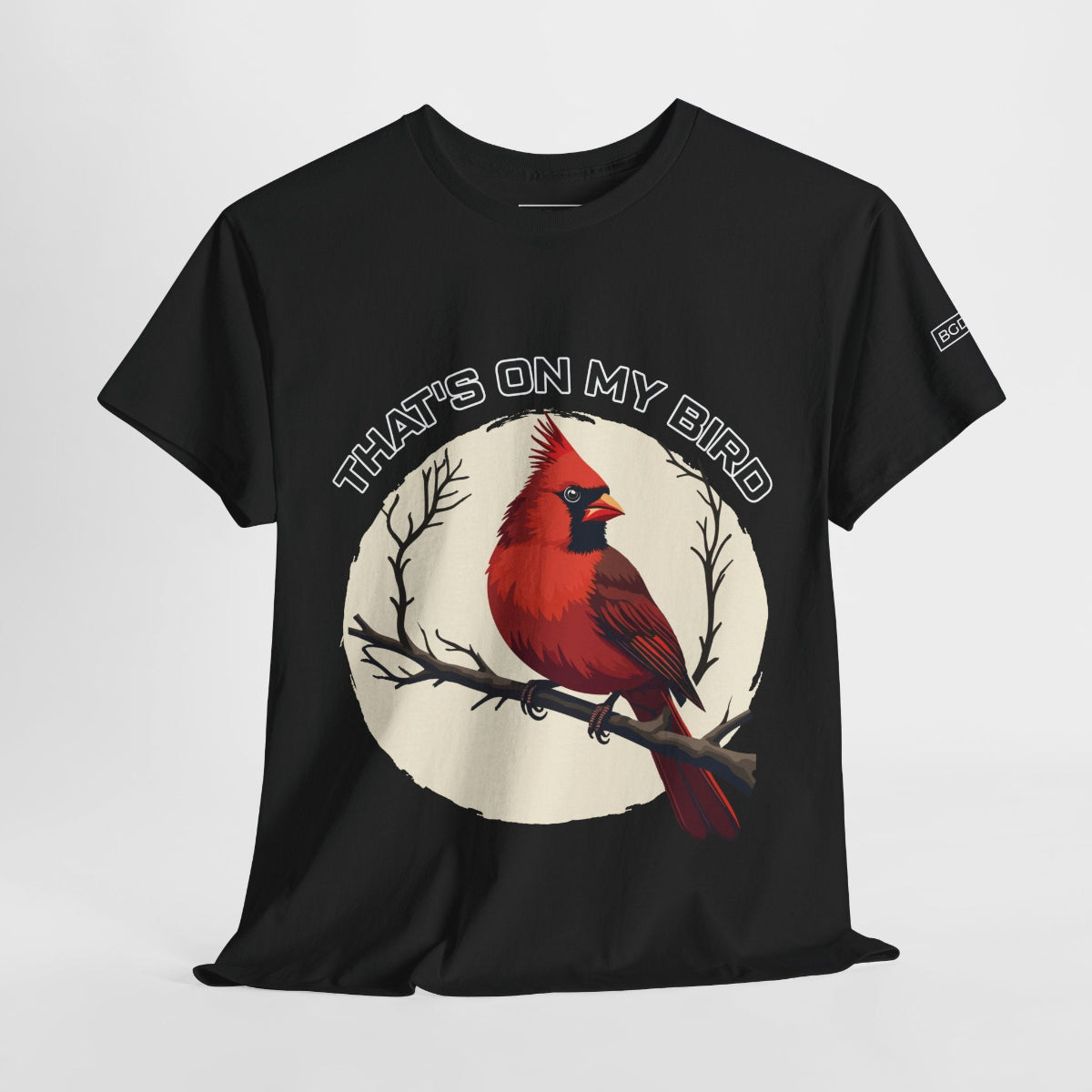 Big Guy Drip’s That’s On My Bird men’s St. Louis Cardinals shirt black front angle
