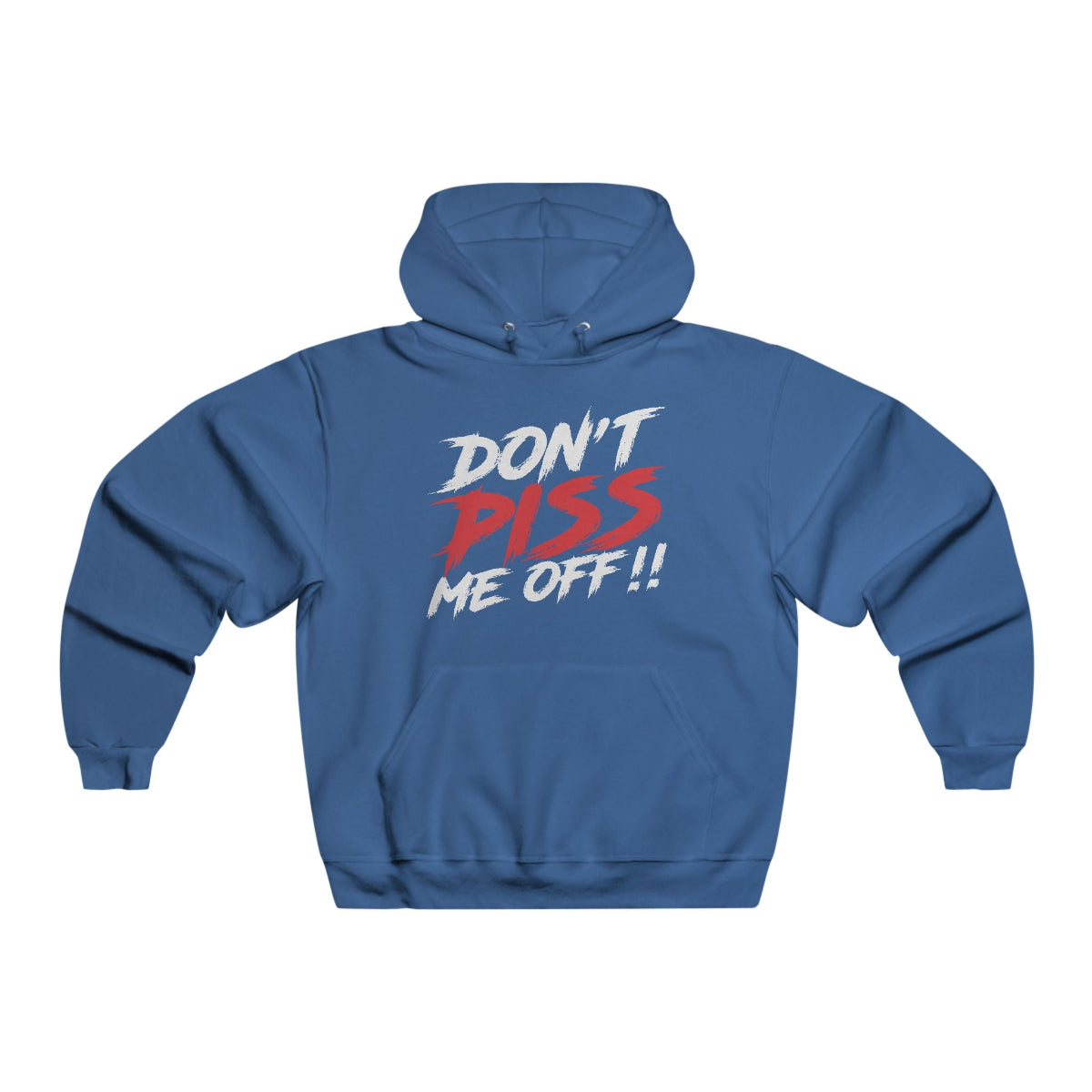 PMO Graphic Hoodie – Front View in Royal Blue - BGD Dont Piss me off Hoodie