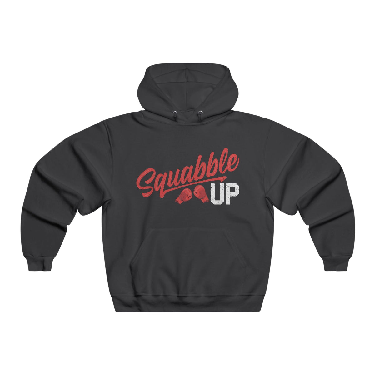 Squabble Up Fight Club Hoodie – Black Pullover Front Graphic - BGD
