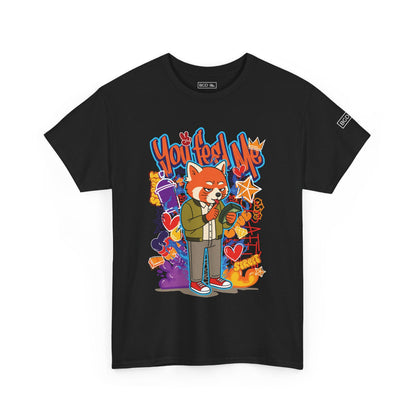 Alternative You Feel Me Motivational Shirt in black front view – Big Guy Drip