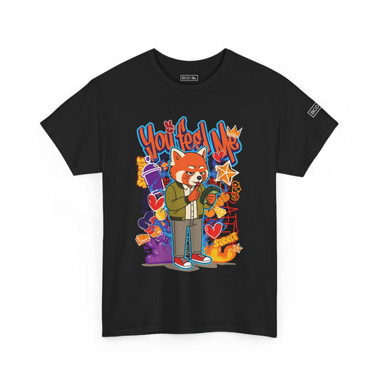 Alternative You Feel Me Motivational Shirt in black front view – Big Guy Drip
