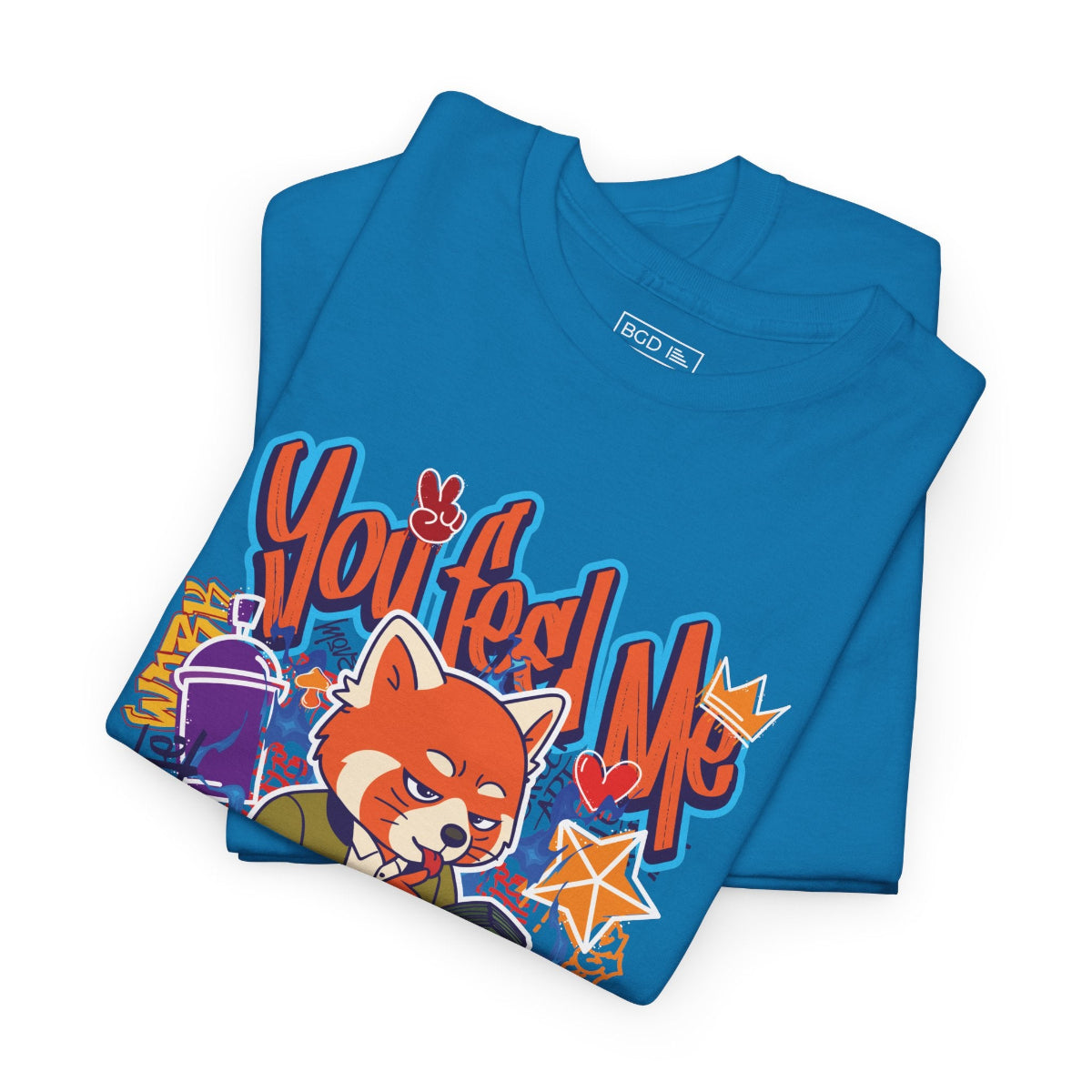 Big Guy Drip's You Feel Me Sapphire Blue T-Shirt Front View