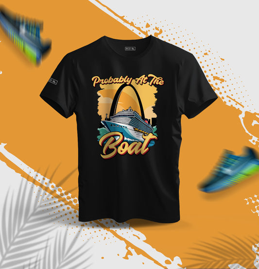 Front of black graphic gambler shirt made for STL casino nights