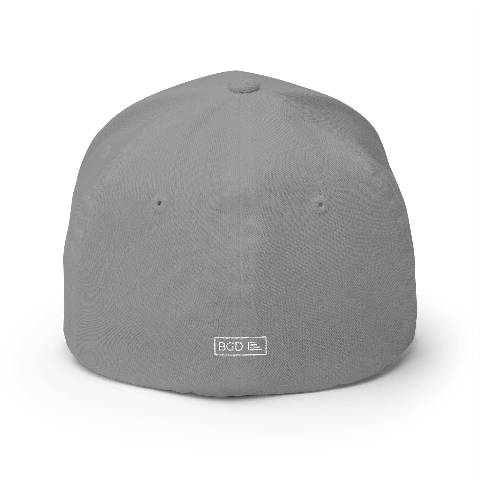 Big Guy Drip's Gray Goated Fitted Cap - Back View - BGD