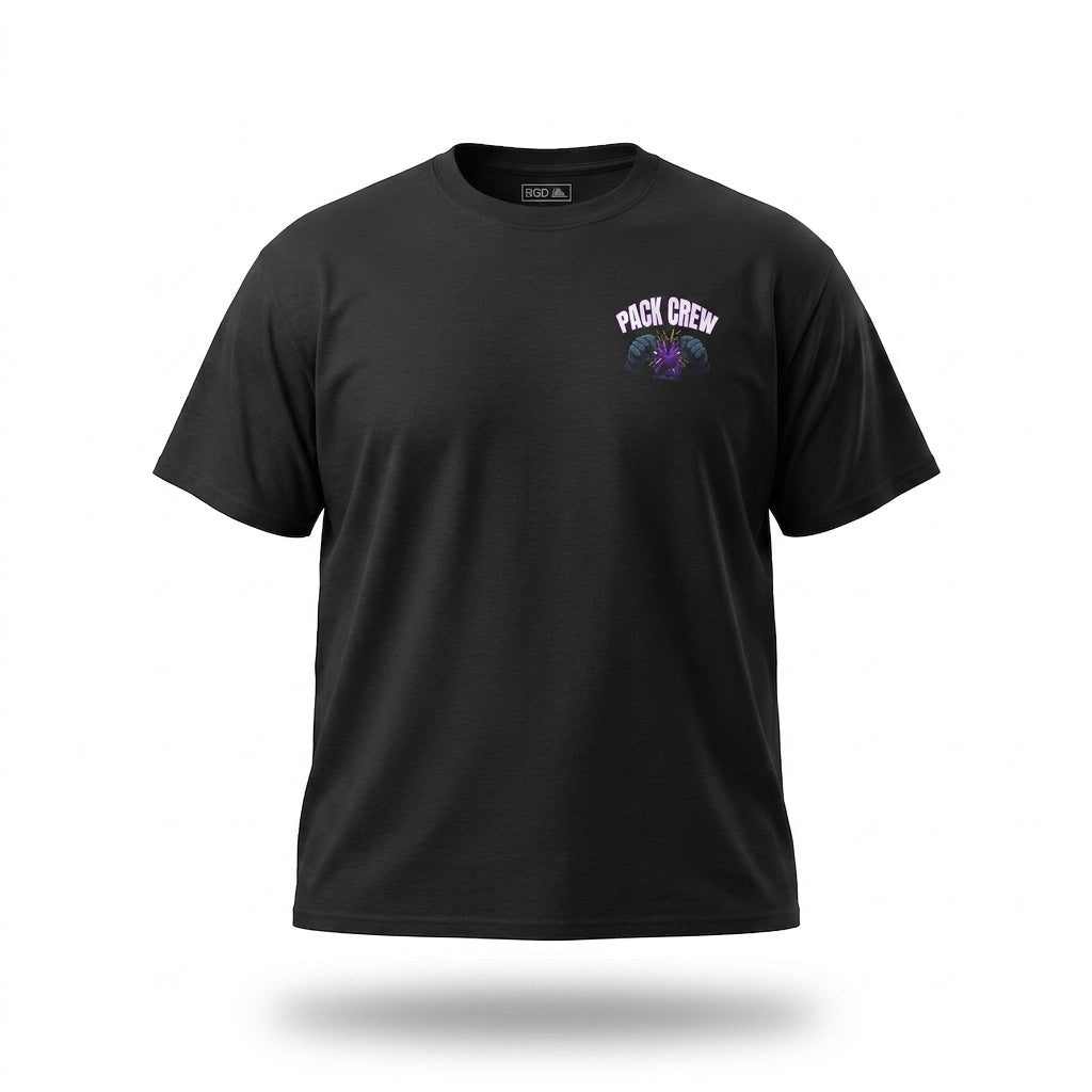Pack Crew TCG Graphic Tee Black Front BGD