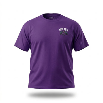 Pack Crew T-Shirt Purple Front TCG BigGuyDrip