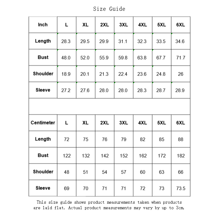 Size chart for Trust the Process polyester hoodie, available in L to 6X – BGD
